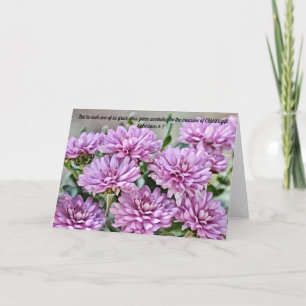 Lilac Mum Blume Scripting Card Ephesians 4:7 Karte