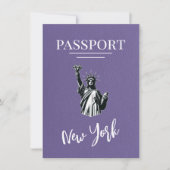 Lilac New York City Passport Save the Date (Vorderseite)
