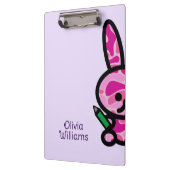 Lilac Niedlich Camouflage Bunny Rabbit Individuell Klemmbrett (Links)