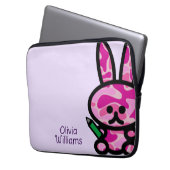 Lilac Niedlich Camouflage Bunny Rabbit Individuell Laptopschutzhülle (Vorderseite Links)