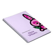 Lilac Niedlich Camouflage Bunny Rabbit Individuell Notizblock (Rechte Seite)