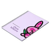 Lilac Niedlich Camouflage Bunny Rabbit Individuell Notizblock (Linke Seite)