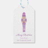 Lilac Nutcracker Ballet Holzwolle Weihnachten Geschenkanhänger (Vorderseite)