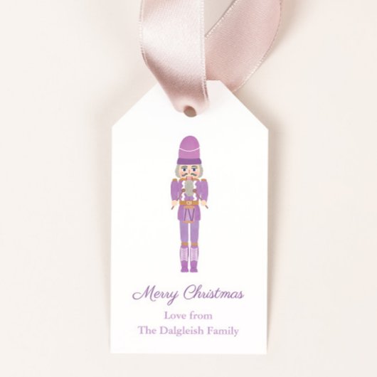 Lilac Nutcracker Ballet Holzwolle Weihnachten Geschenkanhänger