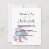 Lilac Oak Tree Celebration of Life Card Einladung (Vorderseite)