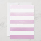 Lilac Ombre Modern Calligraphy Baby Shower Einladung (Rückseite)