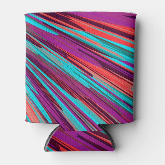 Lilac Orange Aquamarine Abstrakte geometrische Fea Dosenkühler (Vorderseite)