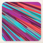 Lilac Orange Aquamarine Abstrakte geometrische Fea Rechteckiger Pappuntersetzer (Vorderseite)