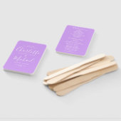 Lilac Orchid Lavender Script Wedding Program Fächer (Non-assembled)