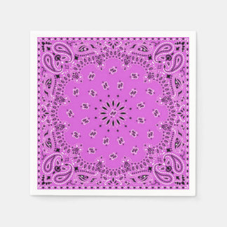 Lilac Orchid Pink Paisley Bandana Scarf GRILLEN Pi Serviette