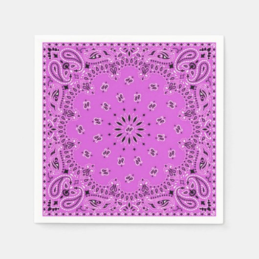 Lilac Orchid Pink Paisley Bandana Scarf GRILLEN Pi Serviette (Vorderseite)