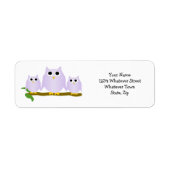 Lilac Owls Design Return Address (Vorne)