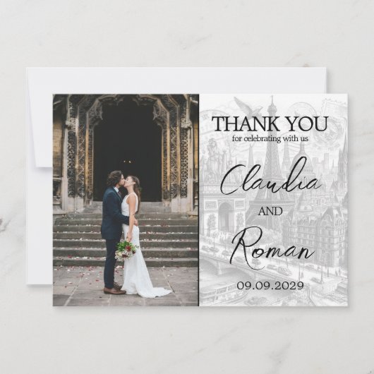 Lilac Paris Passport Dankeskarte (Vorderseite)