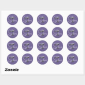 Lilac Paris Passport Runder Aufkleber (Blatt)