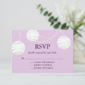 Lilac Party Lanterns UAWG RSVP Karte (Stehend Vorderseite)