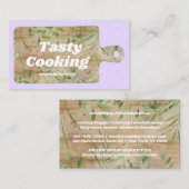 Lilac Pastel Cooking Cutting Board Koch Visitenkarte (Vorne/Hinten)