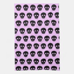 Lilac Pastel Goth Skulls Küchentuch