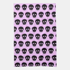 Lilac Pastel Goth Skulls Küchentuch
