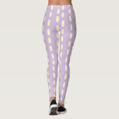 Lilac Pastel Yellow Pattern Leggings (Rückseite)
