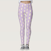 Lilac Pastel Yellow Pattern Leggings (Vorderseite)