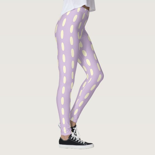 Lilac Pastel Yellow Pattern Leggings (Rechts)