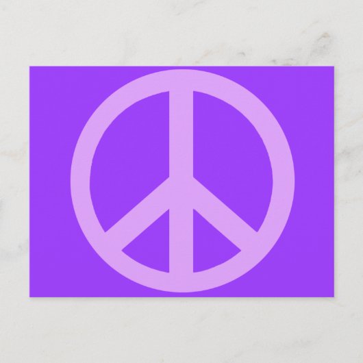 Lilac Peace Sign Products Postkarte (Vorderseite)