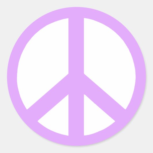 Lilac Peace Sign Stickers (Vorderseite)