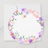 Lilac & Peach Floral Wedding Tischnummer Sign (Vorderseite)