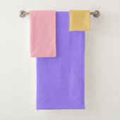 Lilac, peach, mustard texture. badhandtuch set (Insitu)