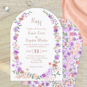 Lilac & Peach Rose Garden Wedding Arches Einladung