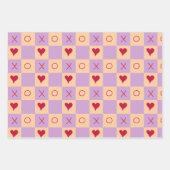 Lilac Peach XO Herz geprüft Geschenkpapier Set (Vorderseite 3)