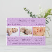 Lilac Pearl Twins Ankündigung (Stehend Vorderseite)