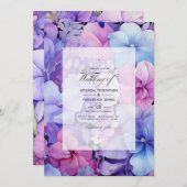 Lilac, Periwinkle und Lavender Floral Wedding Einladung (Vorne/Hinten)