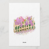 Lilac Picket Fence She's Fresh Bridal Shower   Einladung (Rückseite)