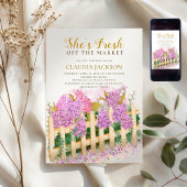 Lilac Picket Fence She's Fresh Bridal Shower   Einladung