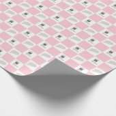 Lilac Pink Checkered Cowgirl Rodeo Muster Geschenkpapier (Ecke)