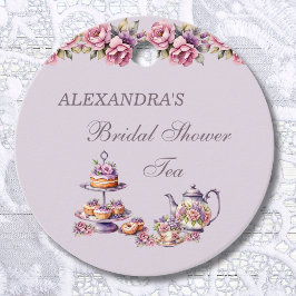 Lilac Pink Floral Tee Brautparty Vielen Dank Geschenkanhänger