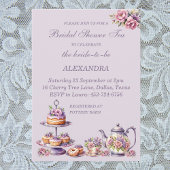 Lilac Pink Floral Whimsical Tee Brautparty Einladung