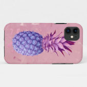 Lilac Pink Glitzer Ananas Case-Mate iPhone Hülle (Rückseite (Horizontal))