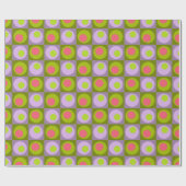 Lilac Pink Green Square Dot Geometric Gemustert W Geschenkpapier (Flach)