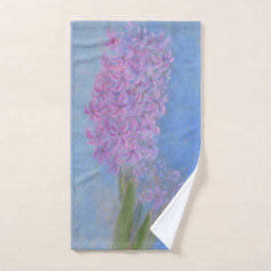 Lilac Pink Hyacinth Gemälde Badhandtuch Set