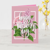 Lilac Pink Mother’s Day Karte (Gelbe Blume)