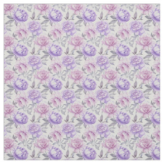 Lilac Pink Peony Fabric Elegantes Botanisches Flor Stoff