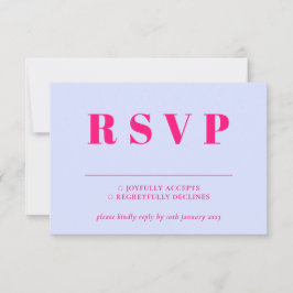 Lilac Pink RSVP Wedding Response Karte