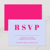 Lilac Pink RSVP Wedding Response Karte (Vorne/Hinten)