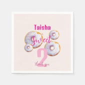 Lilac Pink Sprinkle Donut Aquarellbilder Serviette (Vorderseite)