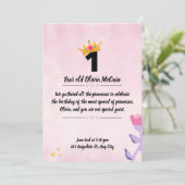 Lilac Pink und Gold Minimalistisch 1 Jahr Jubiläum Save The Date (Stehend Vorderseite)