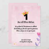 Lilac Pink und Gold Minimalistisch 1 Jahr Jubiläum Save The Date (Vorne/Hinten)