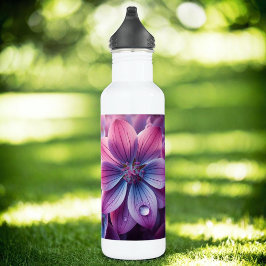 Lilac Pink und Lila FrühlingsBlume Edelstahlflasche