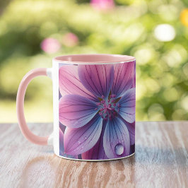 Lilac Pink und Lila FrühlingsBlume Tasse